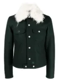 Courrèges faux-fur collar jacket - Green