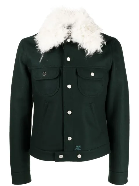 Courrèges faux-fur collar jacket