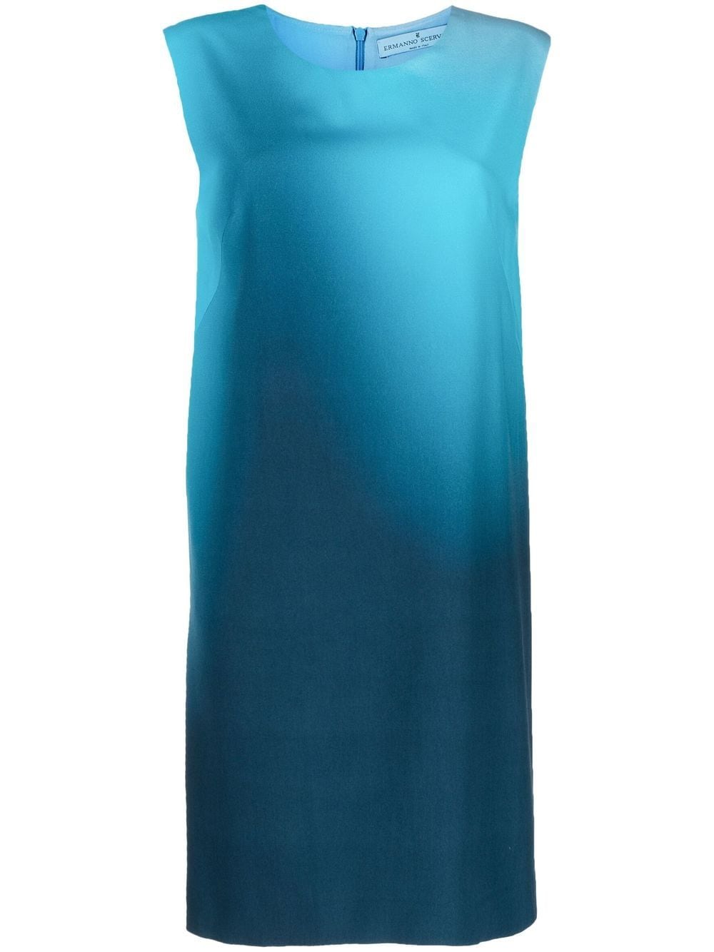Ermanno Scervino Gradient-effect Sleeveless Dress In Blue