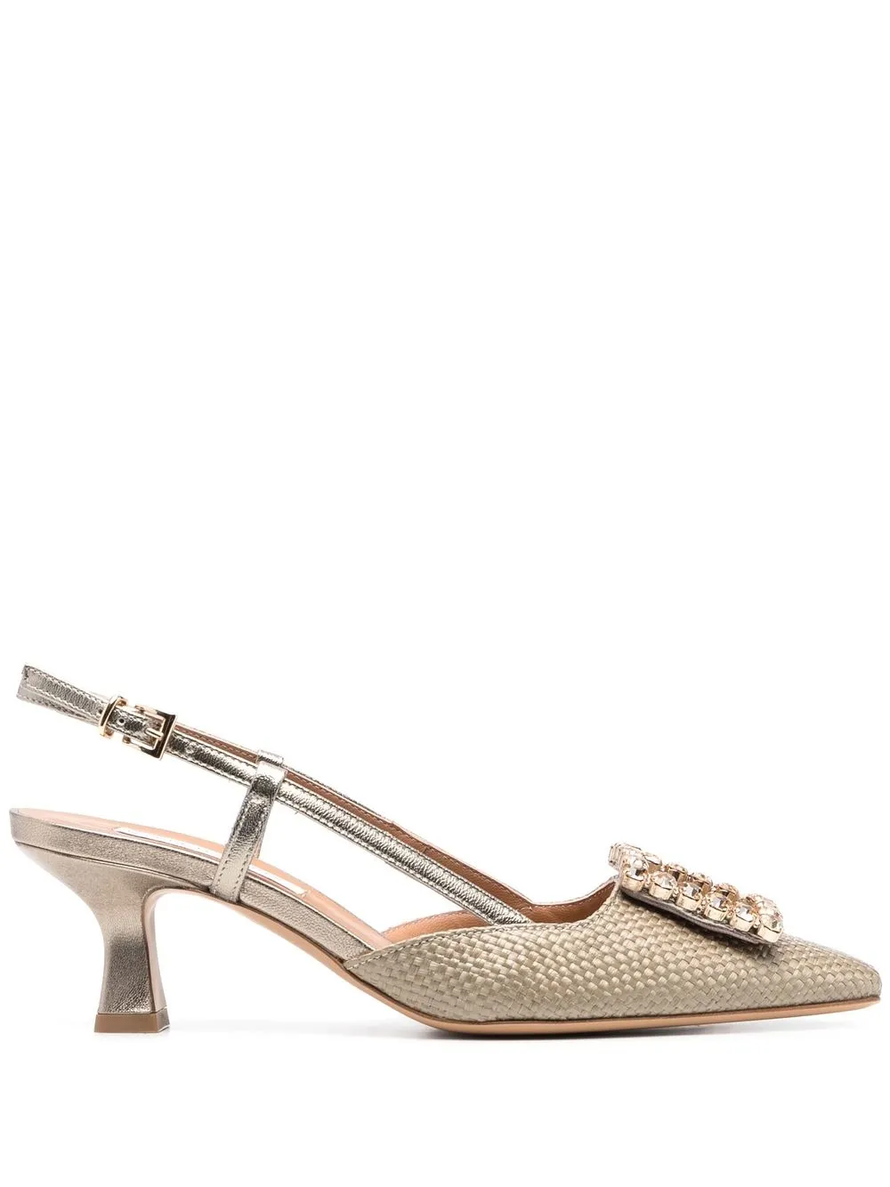 

Roberto Festa crystal-embelished buckle pumps - Neutrals
