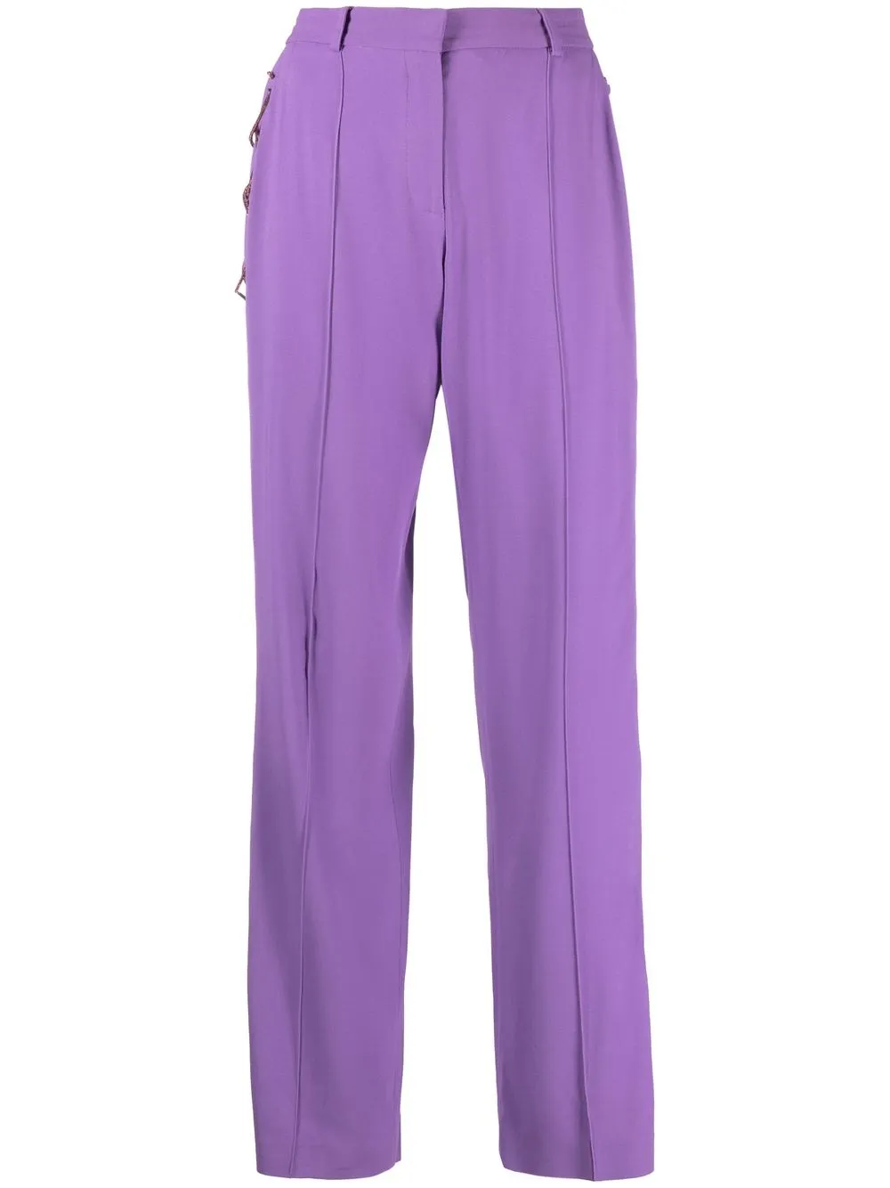 

Giuseppe Di Morabito lace-up detail straight-leg trousers - Purple