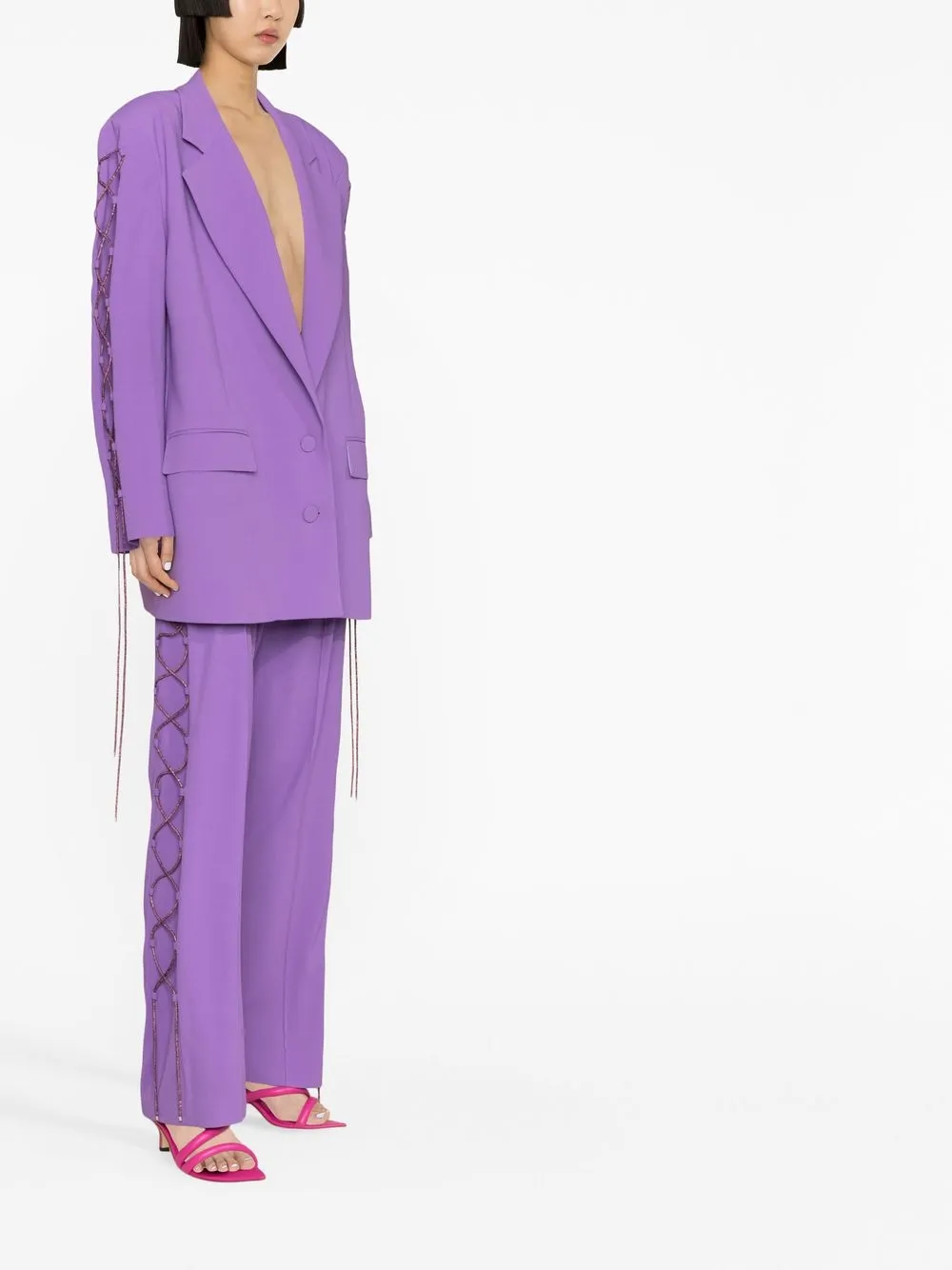 Giuseppe Di Morabito Blazer met enkele rij knopen - Paars
