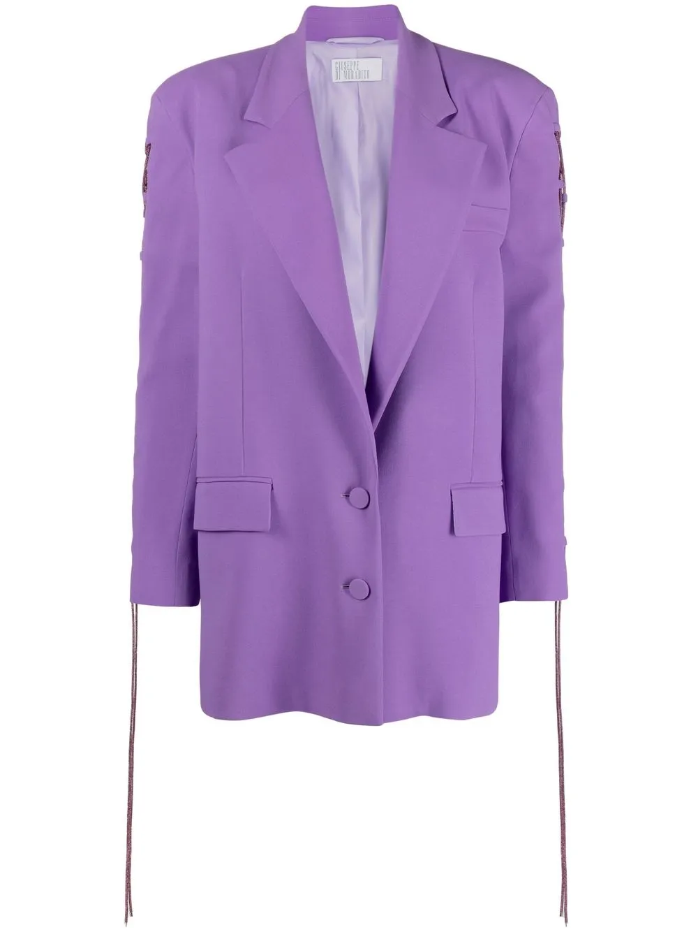 

Giuseppe Di Morabito lace-detail single-breasted blazer - Purple