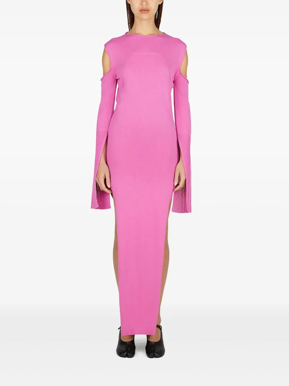Rick Owens Maxi-jurk met capemouwen Roze