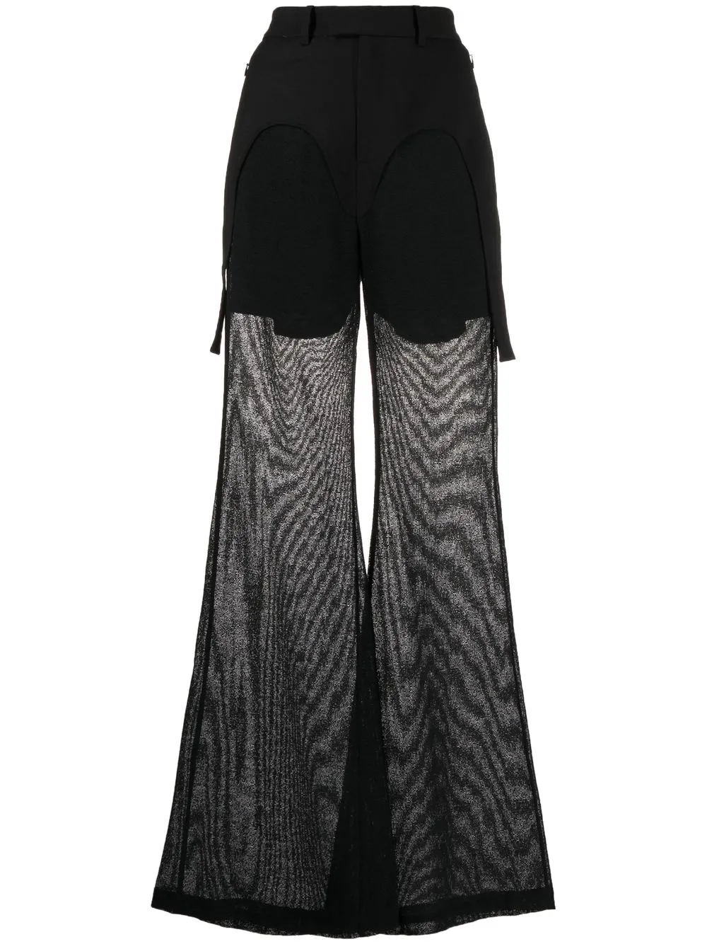 

VII Victor Wang flared knitted trousers - Black