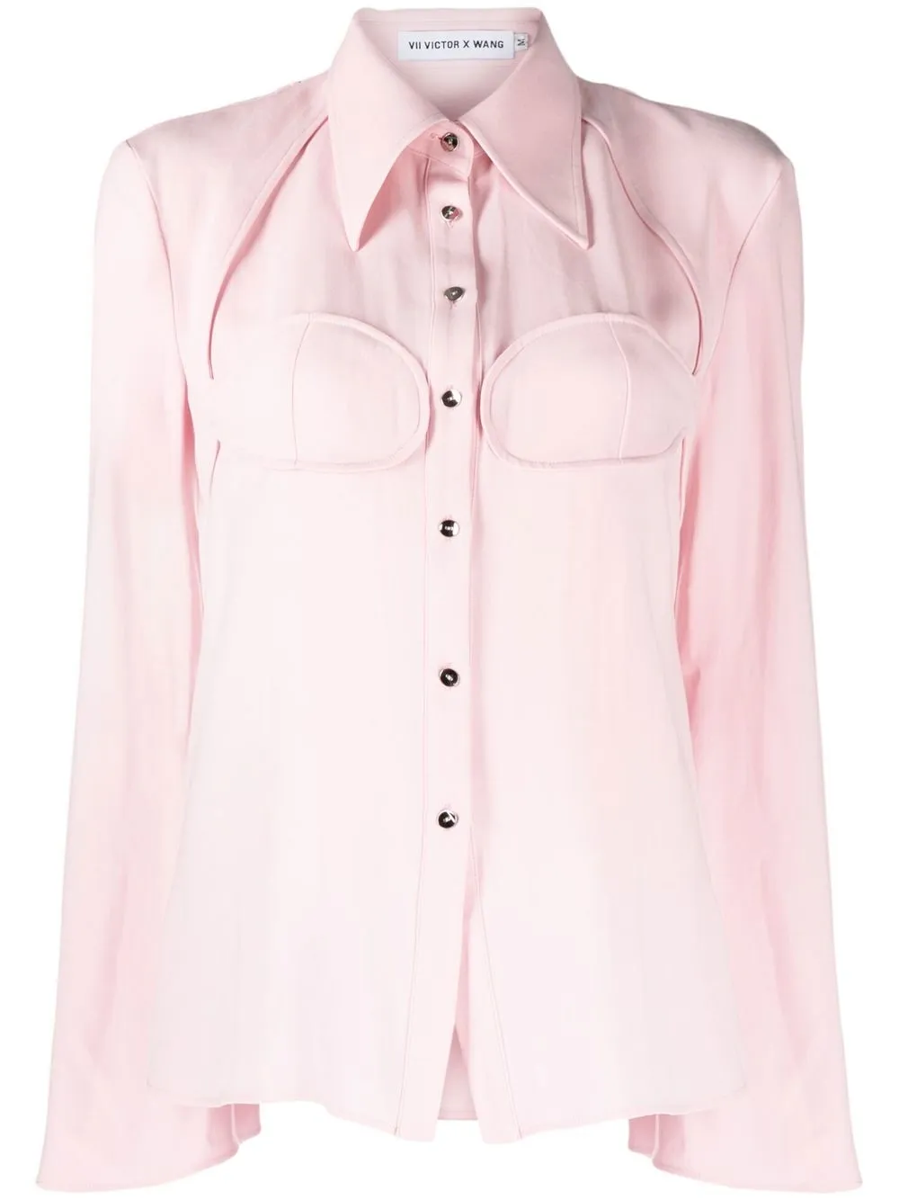 

VII Victor Wang panelled-design shirt - Pink