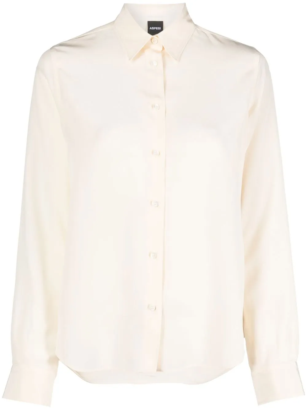 

ASPESI camisa de seda con cuello de pico - Neutro