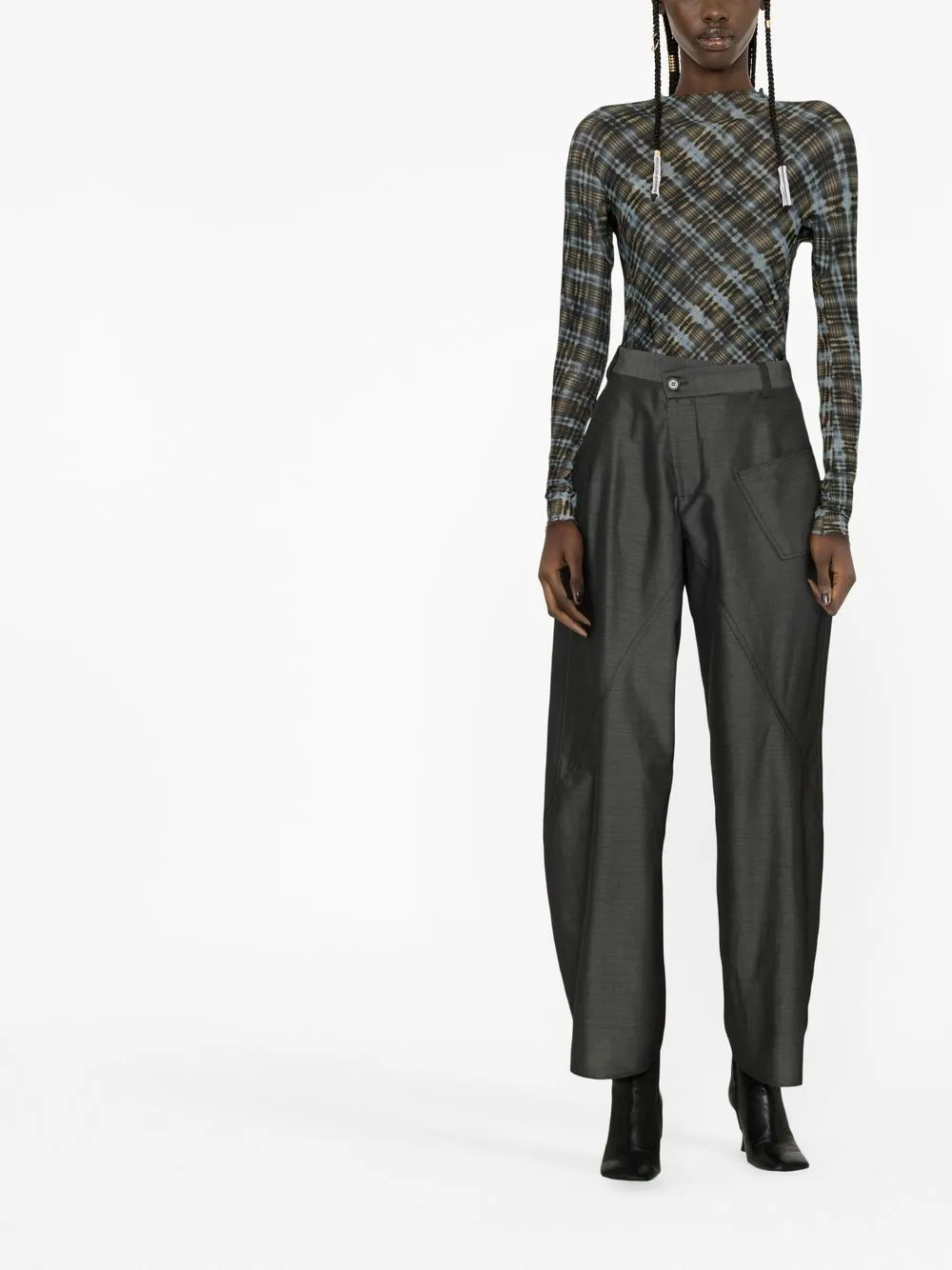 JW Anderson Asymmetrische broek - Grijs