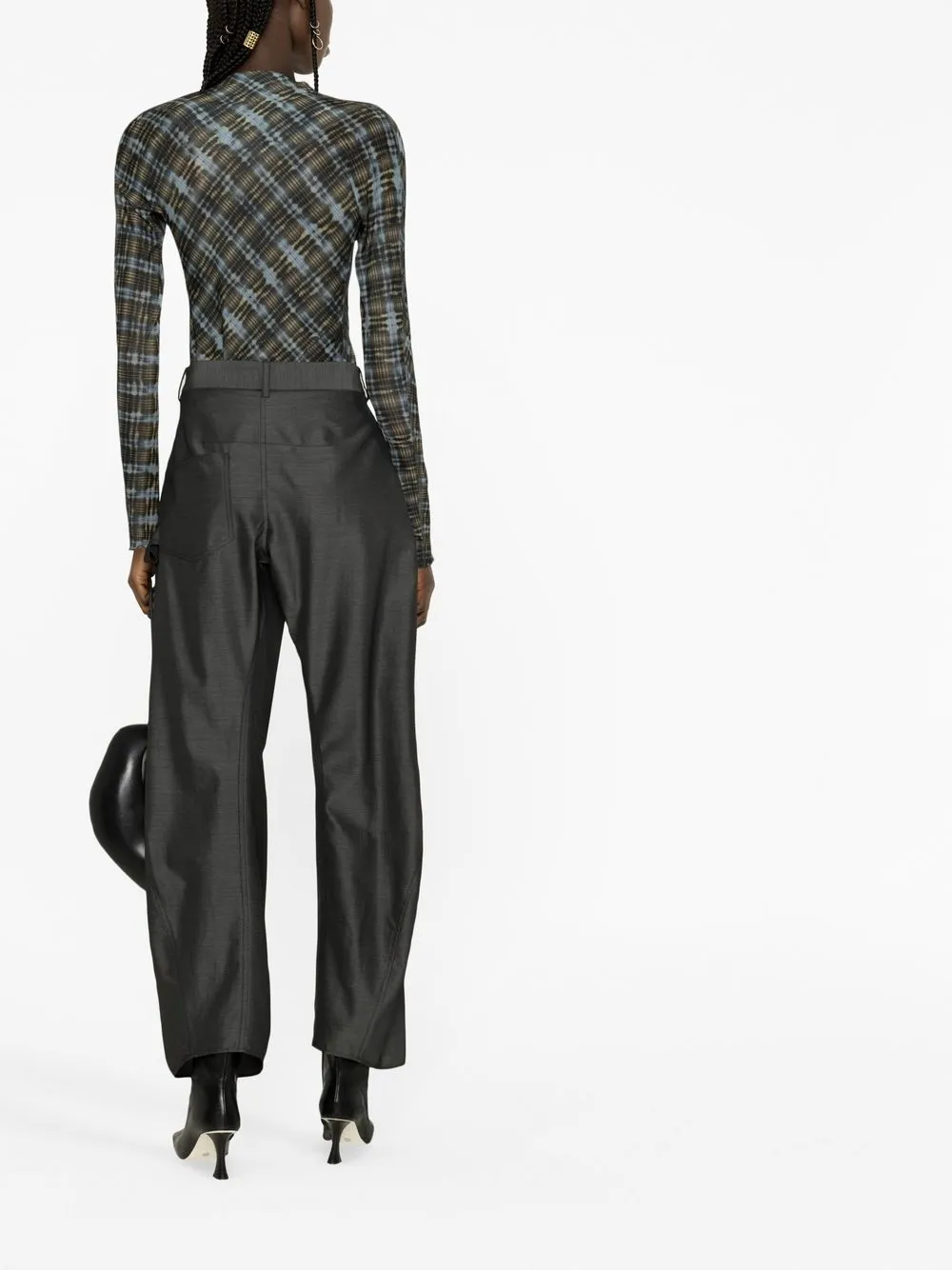 Jw Anderson Asymmetric Trousers In Grey
