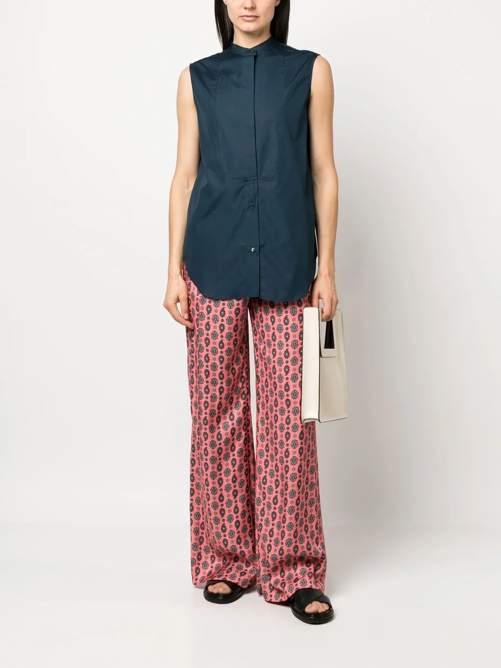 ASPESI Mouwloze blouse - Blauw
