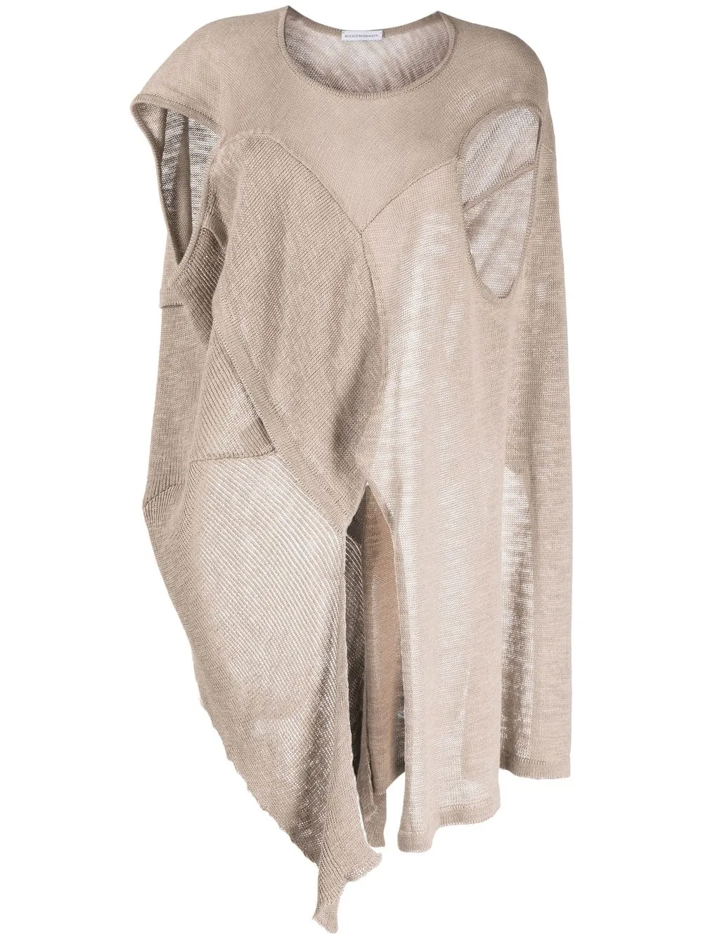 

Niccolò Pasqualetti asymmetric knitted top - Brown