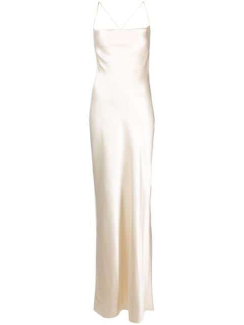 Saint Laurent silk-satin gown