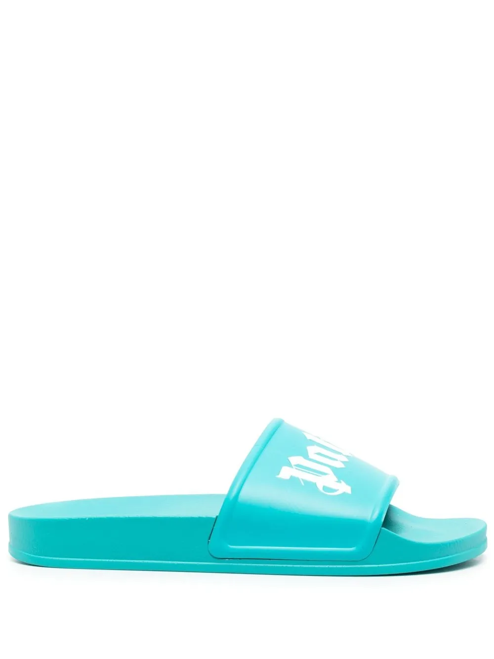 

Palm Angels logo-print slides - Blue
