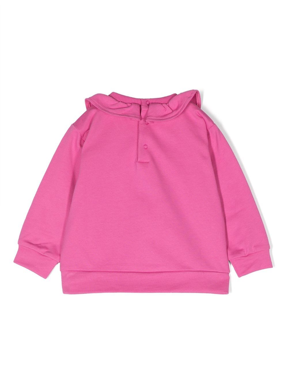 Moschino Kids Sweater met ruchekraag - Roze