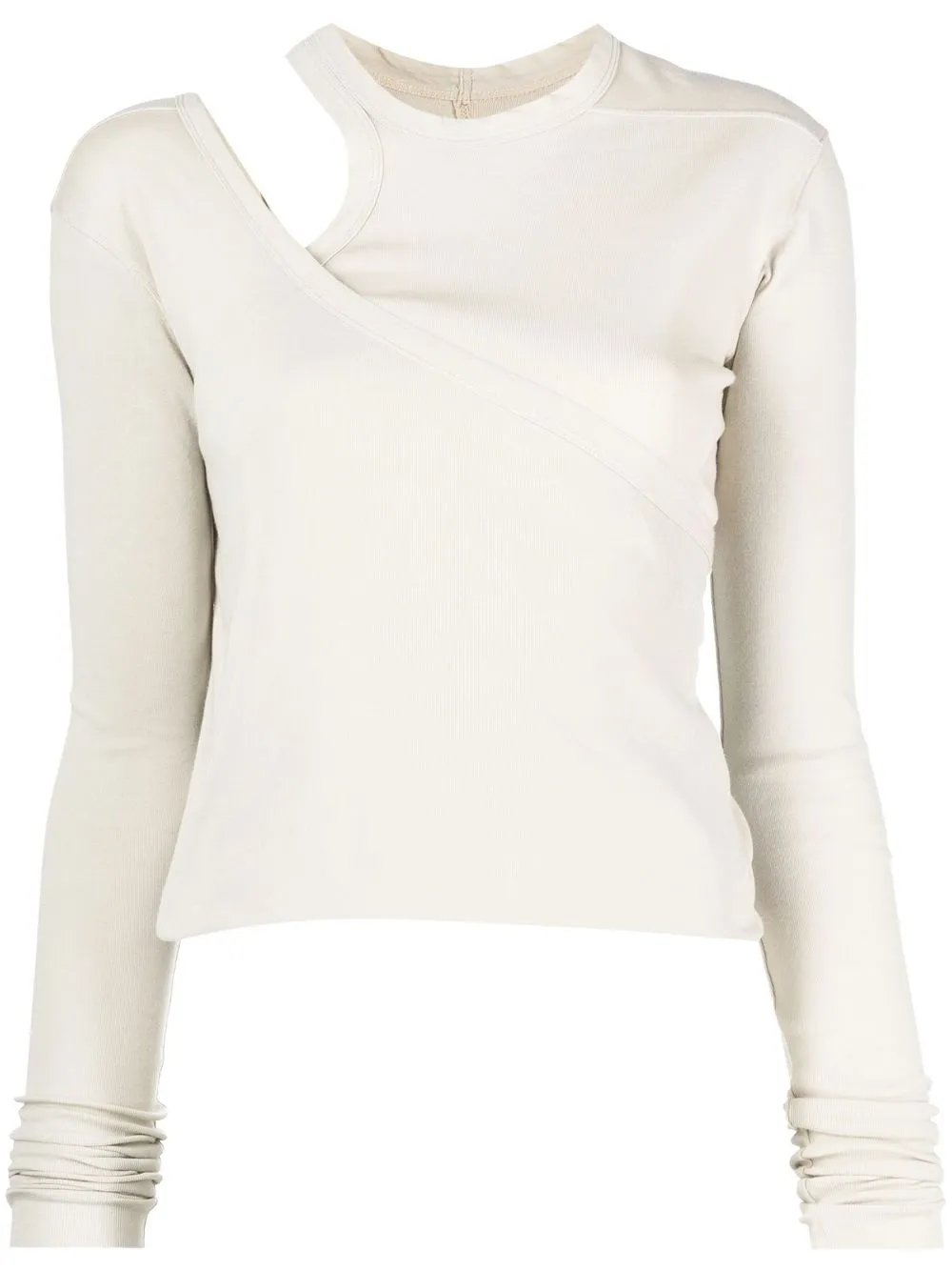 

Rick Owens cut-out detail long-sleeved top - Neutrals