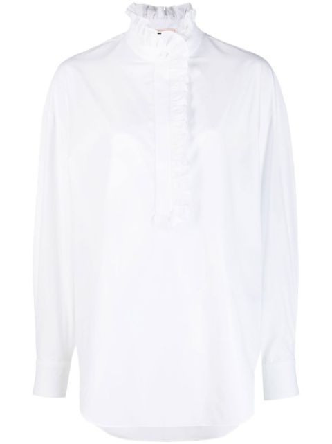 Alexander McQueen ruffled cotton shirt Women