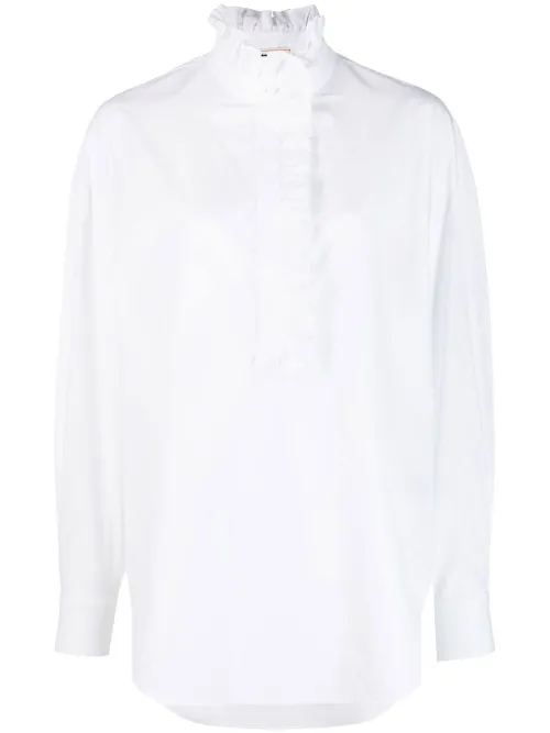 Chemise en coton à volants - Alexander McQueen - Modalova