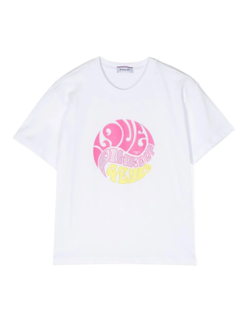 

Pinko Kids slogan-print cotton T-shirt - White