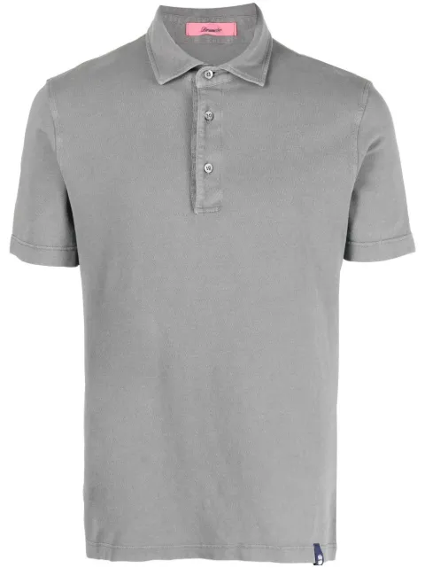 Drumohr logo-patch cotton polo shirt