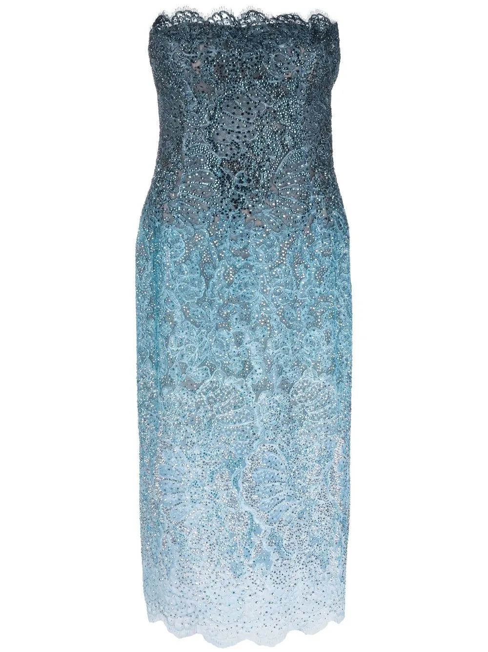 

Ermanno Scervino crystal-embellished lace dress - Blue