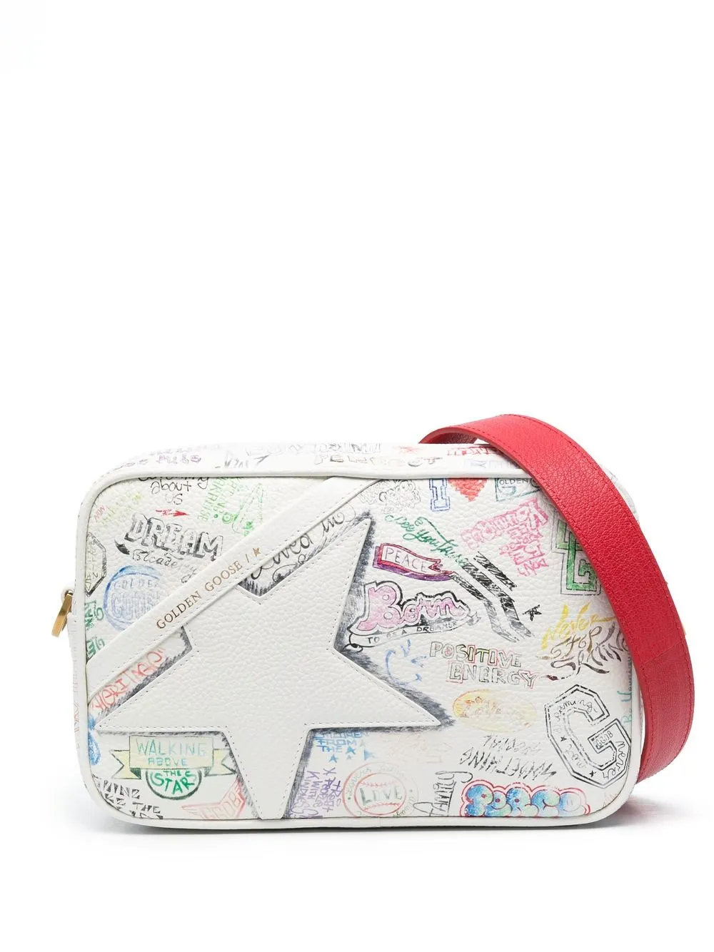 

Golden Goose signature star-patch detail crossbody bag - White