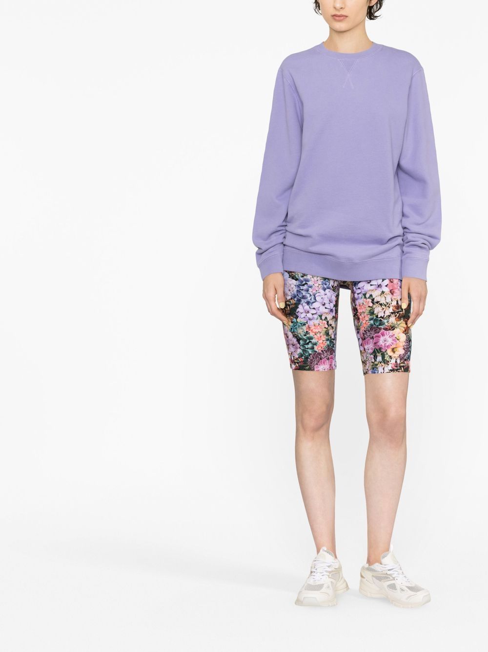 A.P.C. Bikershorts met bloemenprint - Zwart