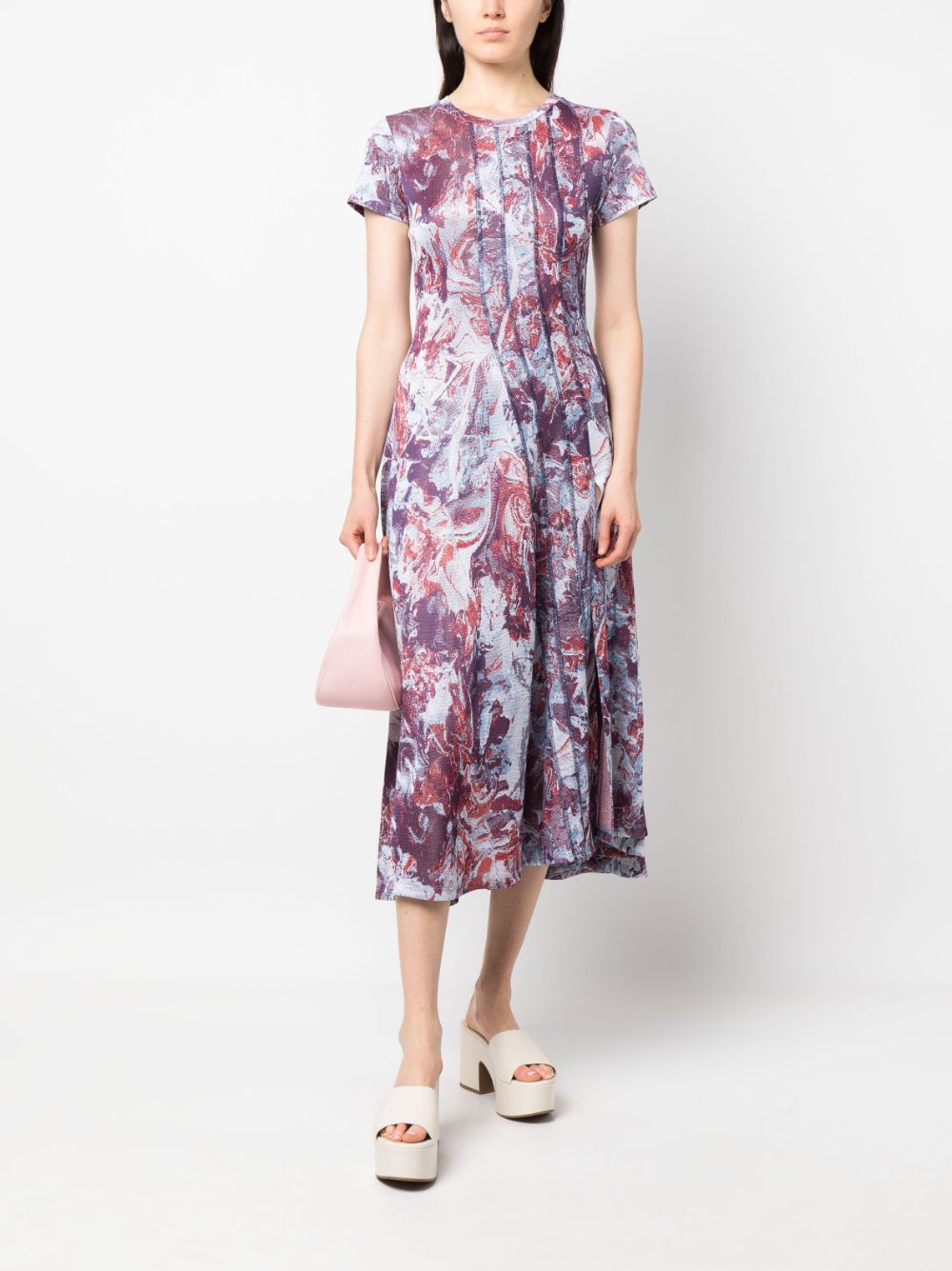 Koché Midi-jurk met abstracte print - Blauw