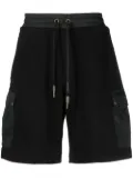 Moncler logo-patch cotton shorts - Black