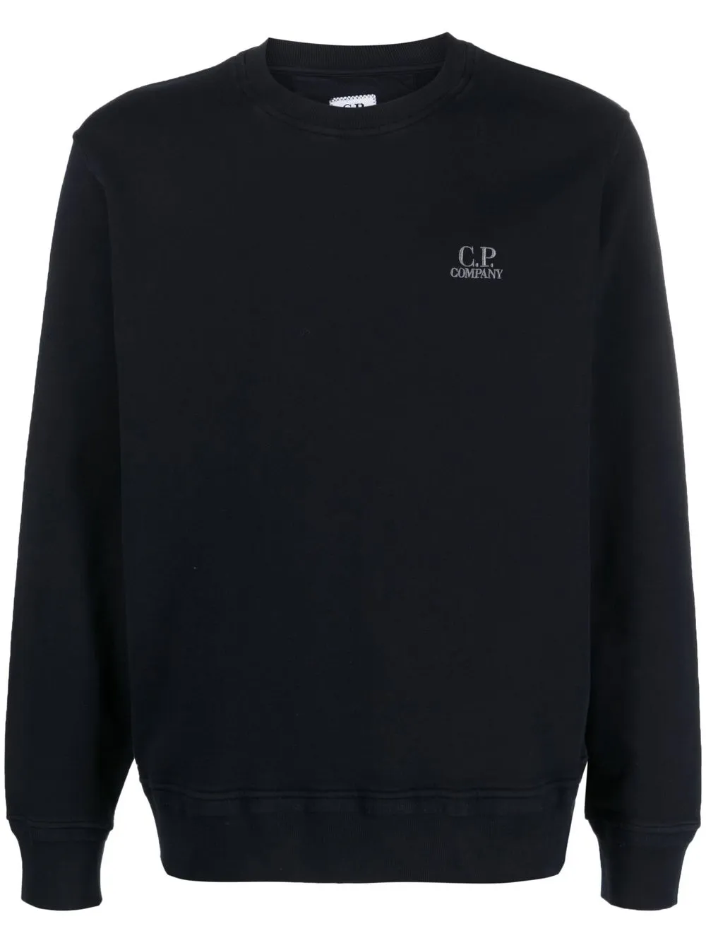

C.P. Company cotton embroidered logo sweater - Blue