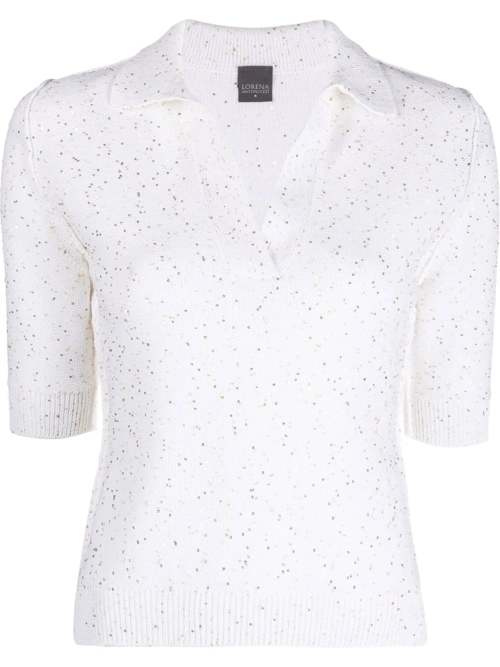 

Lorena Antoniazzi three-quarter sleeve jumper - White