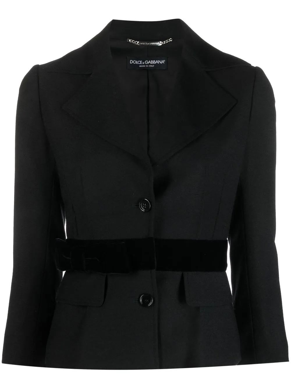 Dolce & Gabbana Gray Cotton Stretch Dress Vest Blazer main image 1