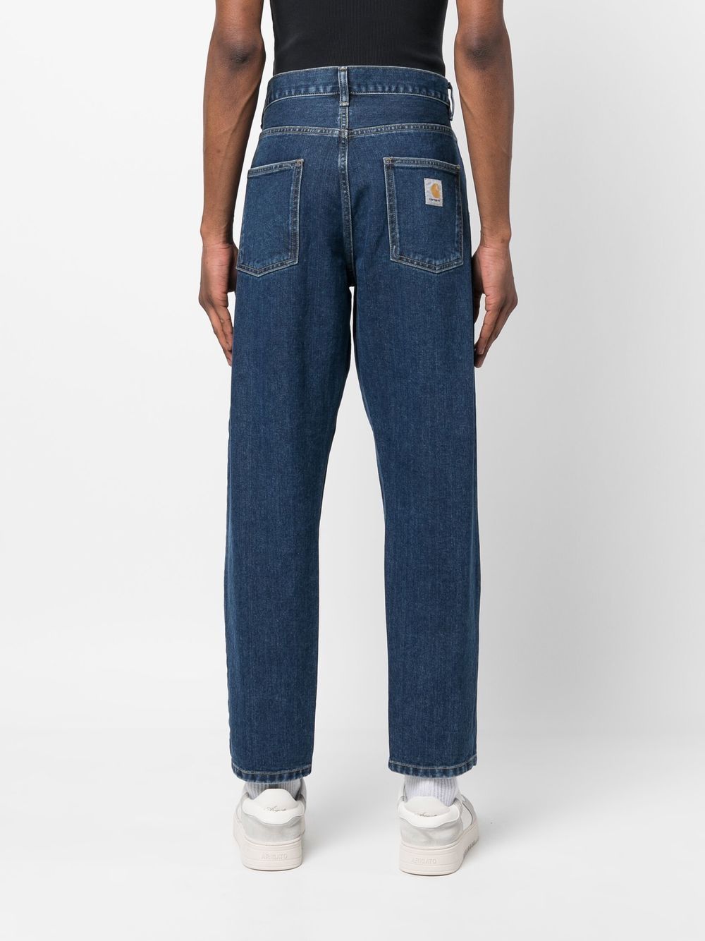 Shop Carhartt Straight-leg Organic Cotton Jeans In Blue