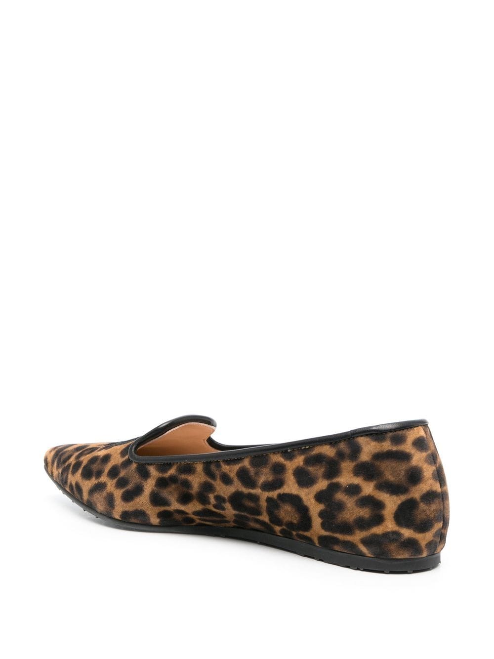 Shop Gianvito Rossi Leopard-print Loafers In Brown