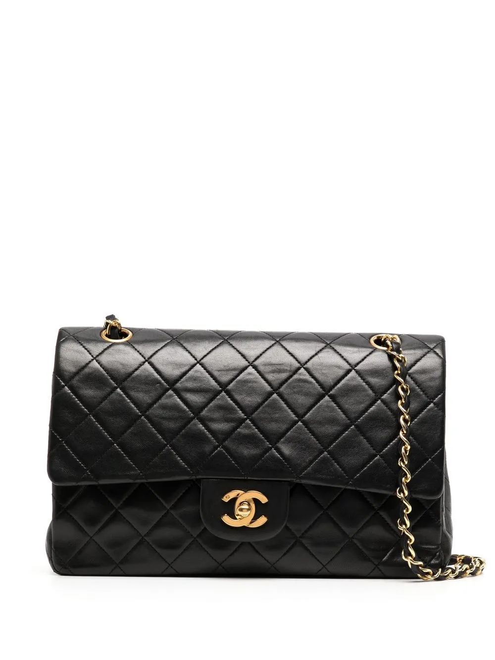 

CHANEL Pre-Owned bolsa de hombro Double Flap mediana - Negro