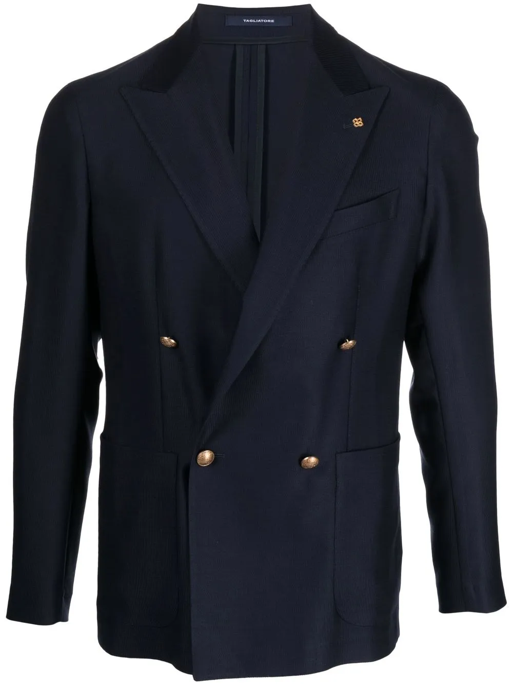 

Tagliatore double-breasted wool blazer - Blue