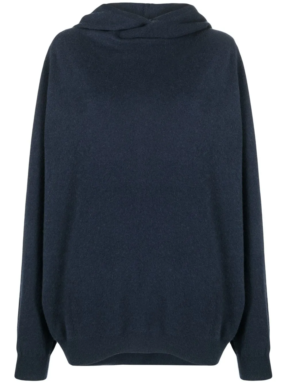 

Frenckenberger cashmere hooded boyfriend sweater - Blue