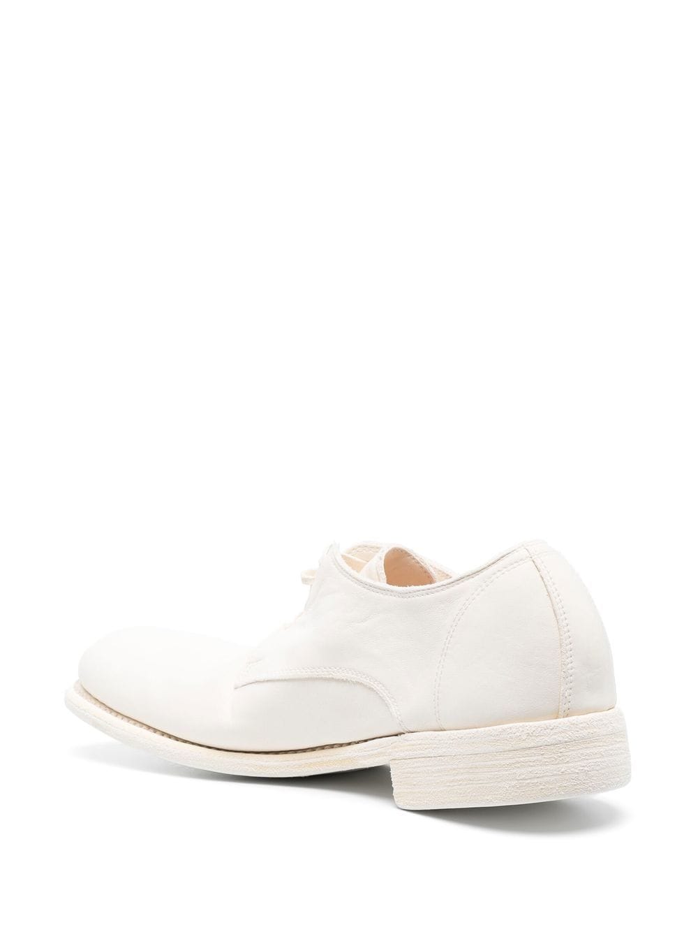 Shop Guidi Leather Derby Shoes In White