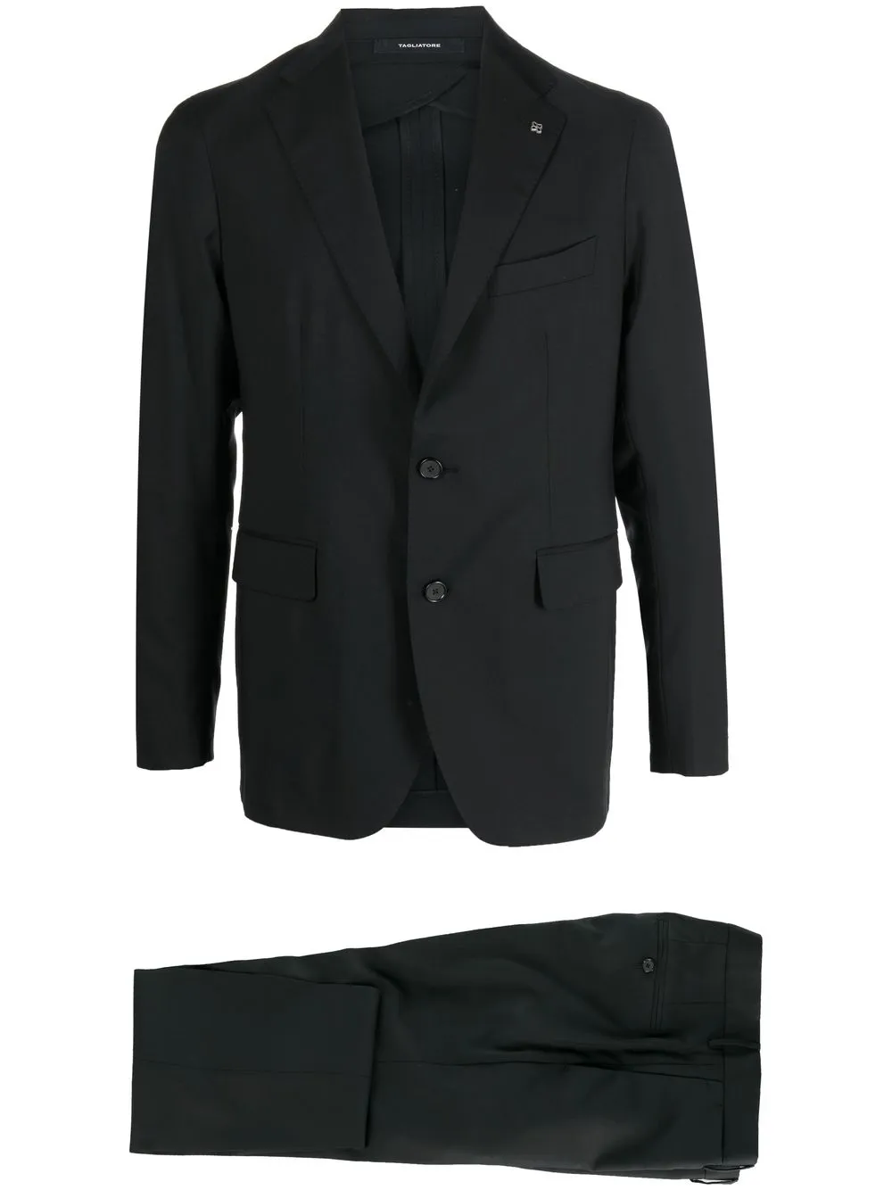 

Tagliatore single-breasted virgin-wool two-piece suit - Black