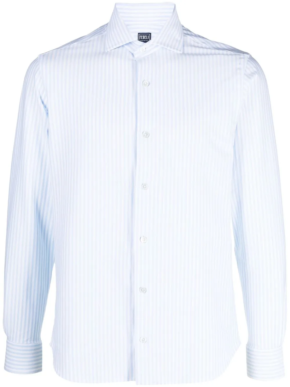 

Fedeli stripe-pattern long-sleeve shirt - White