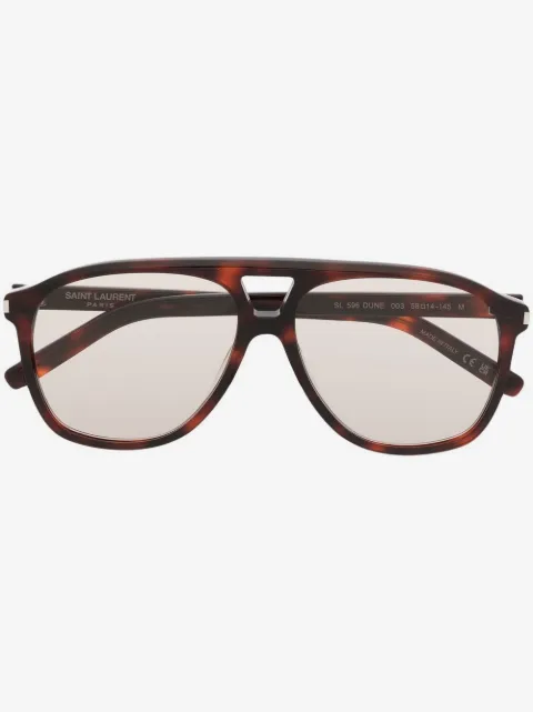 Saint Laurent Eyewear Pilotenbrille in Schildpattoptik