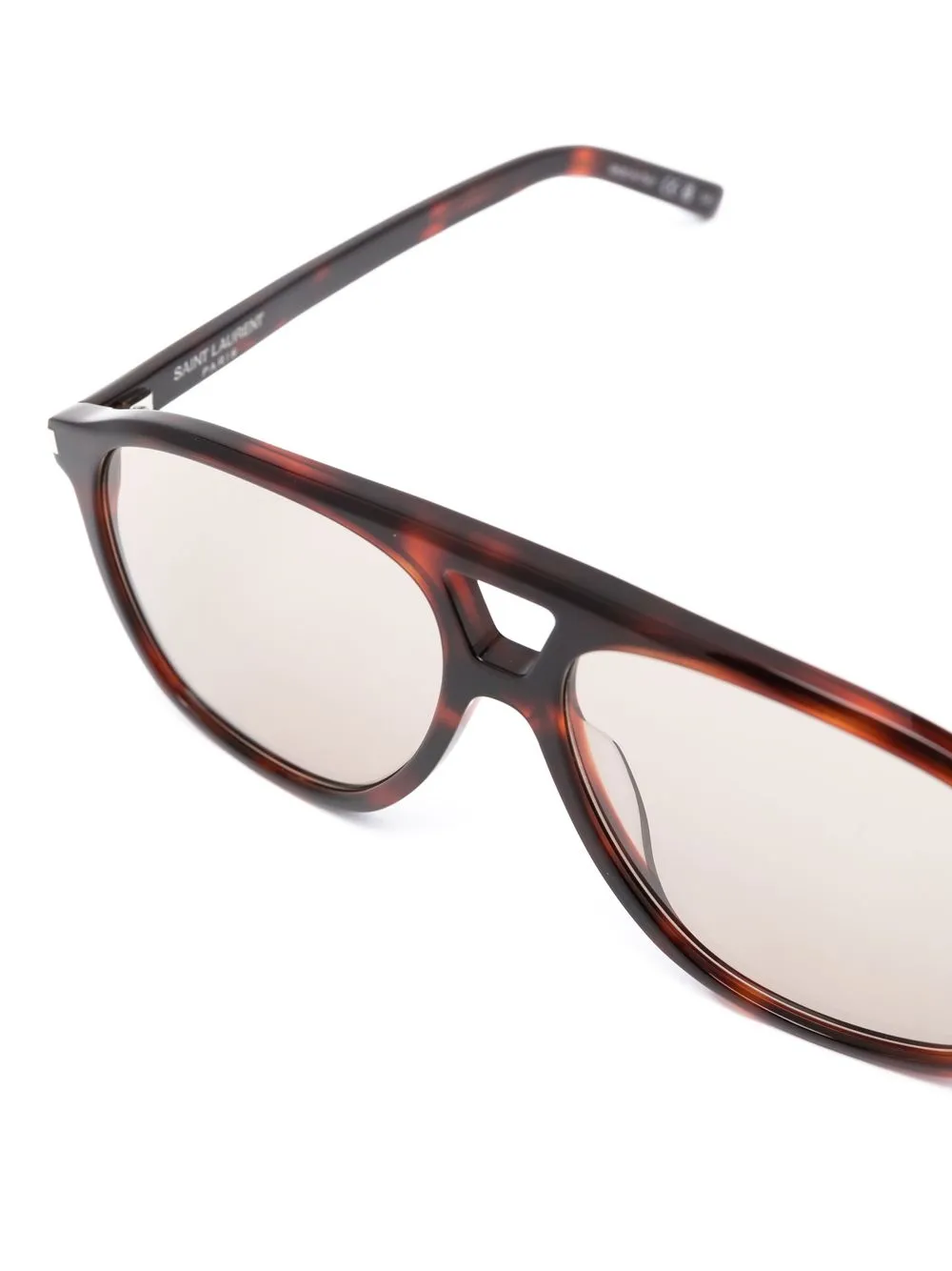 Saint Laurent Eyewear Pilot Frame Tortoiseshell Sunglasses Farfetch 2271