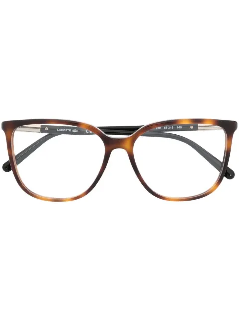 Lacoste - tortoiseshell square-frame glasses