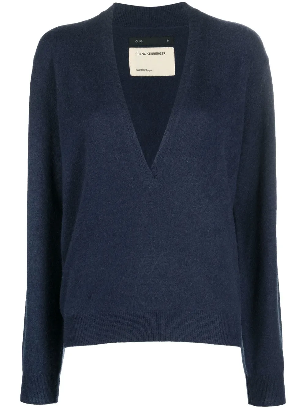 

Frenckenberger plunging-V-neck sweatshirt - Blue