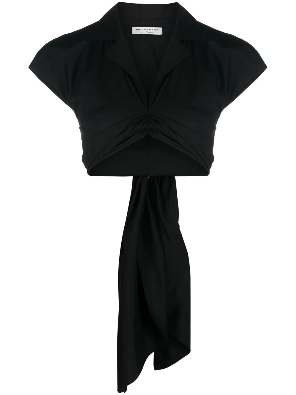 

Philosophy Di Lorenzo Serafini cropped V-neck top - Black