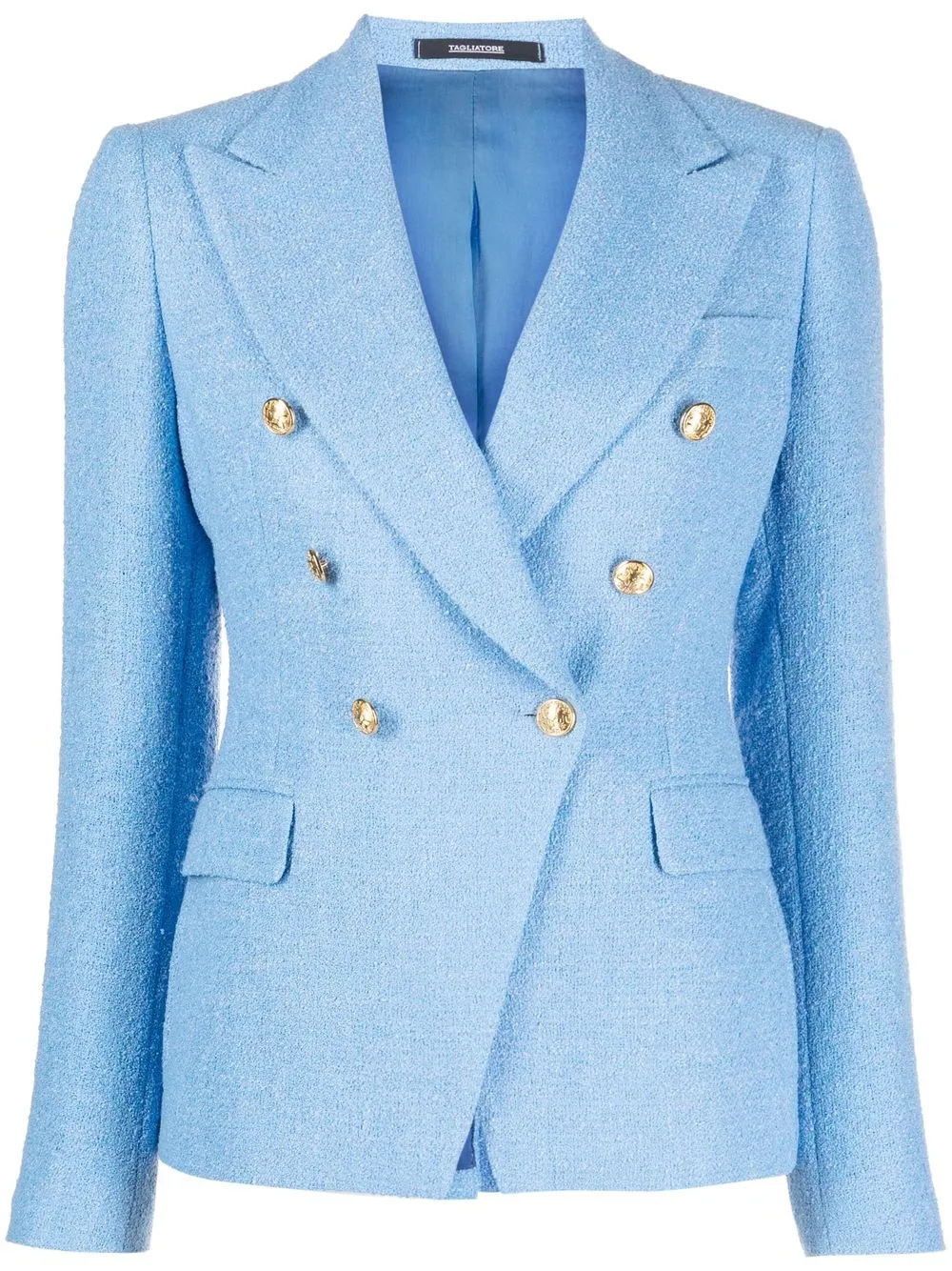 

Tagliatore double-breasted button-up blazer - Blue