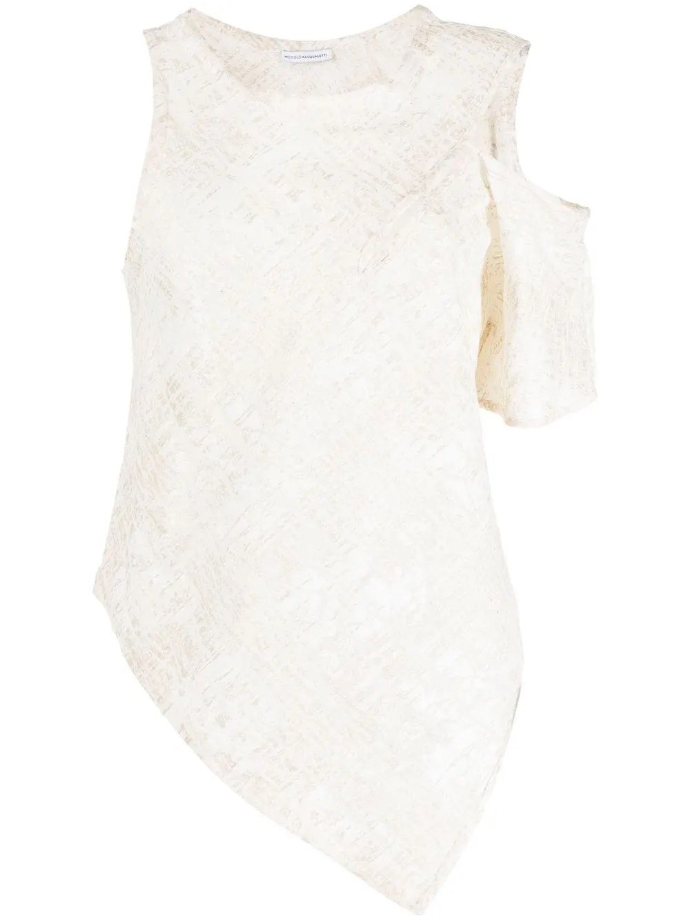 

Niccolò Pasqualetti asymmetric knitted top - White