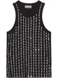 GANNI beaded sleeveless tank top - Black