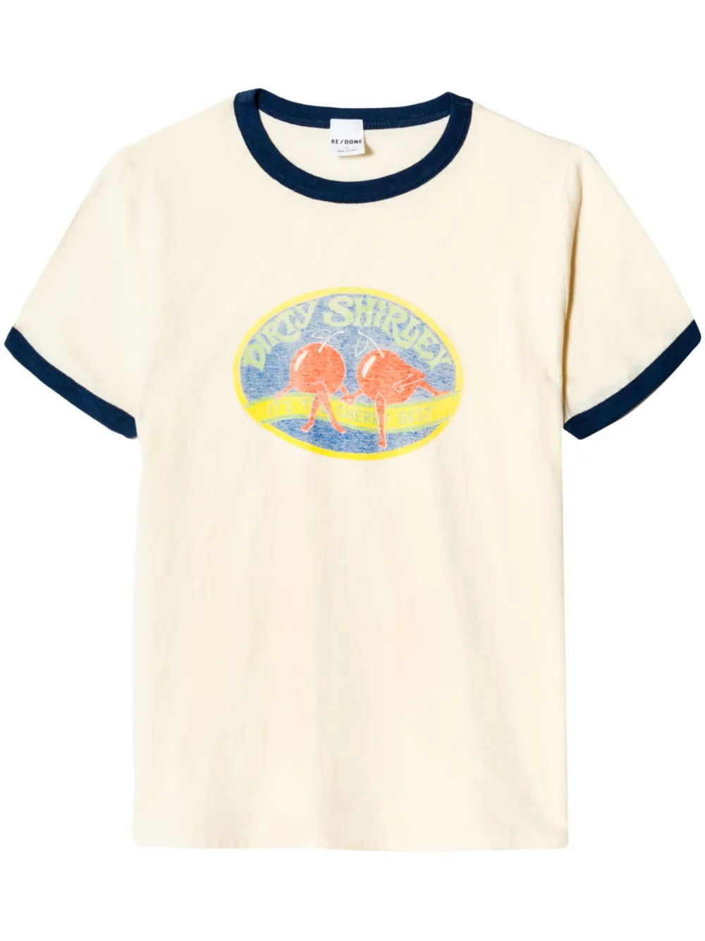 Re/done Dirty Shirley Short-sleeve T-shirt In Weiss