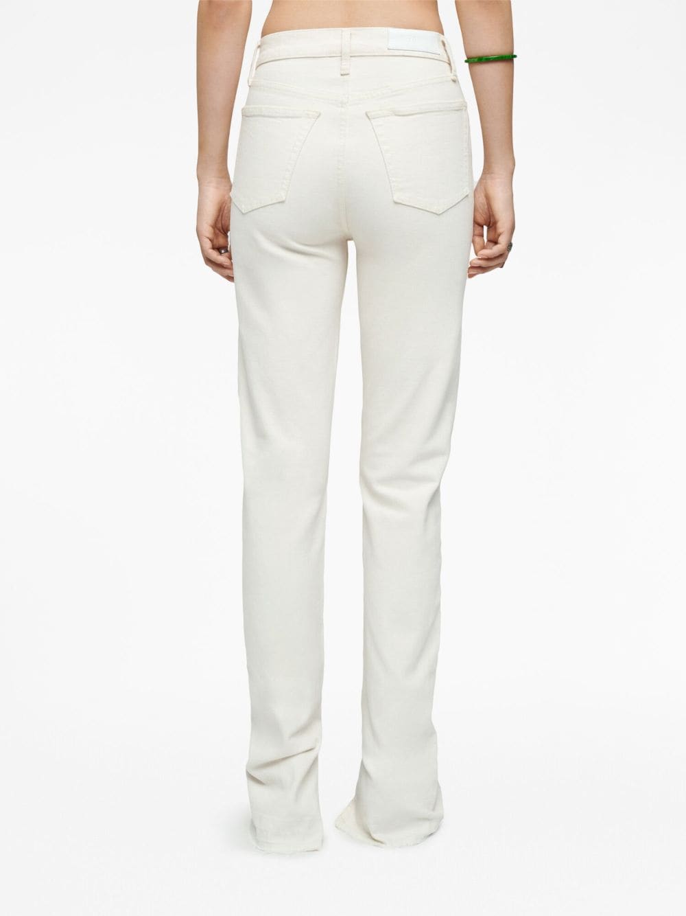 Shop Re/done High-rise Skinny Boot Jeans In White