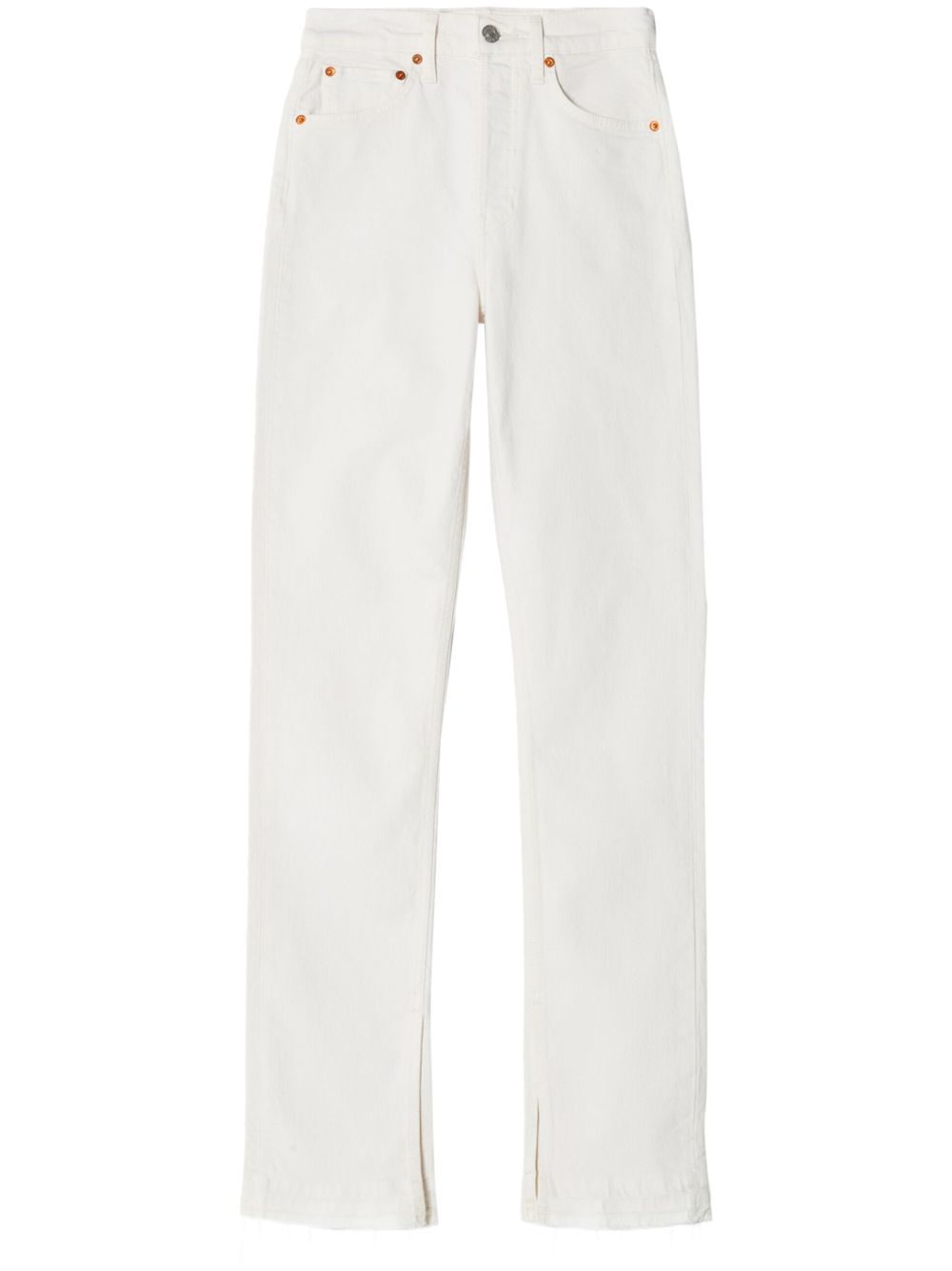 Re/done High-waisted Skinny Jeans In White